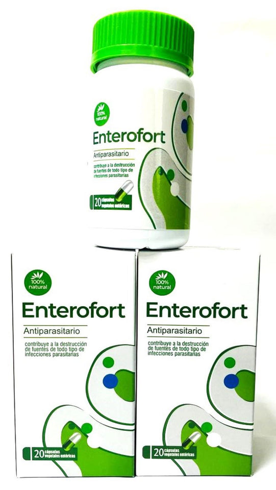 ENTEROFORT  EFICAZ PARA ELIMINAR LOS HELMINTOS 3 PACK